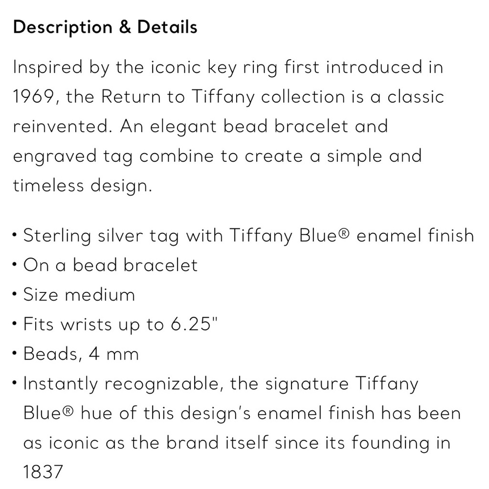 Tiffany & Co. Silver Bracelet with Blue Heart Charm - Picture 5 of 5